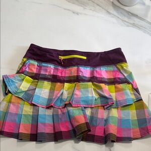 Lululemon Athletica Multicolor Plaid Skirt